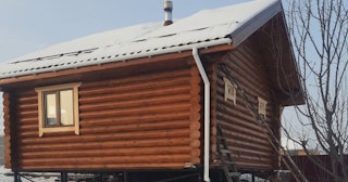 Баня из оцилиндрованного бревна под ключ в Пугачеве - от 137462 рублей